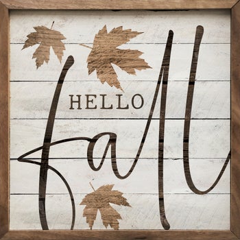 Hello Fall Leaf Whitewash